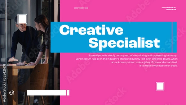 Fototapeta Creative Specialist Presentation