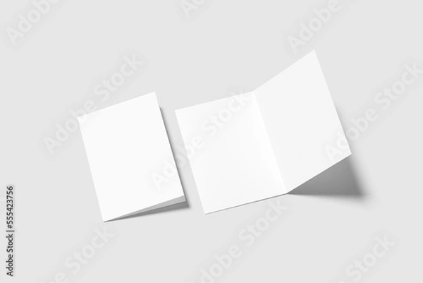 Obraz A5 Bifold Brochure Blank Mockup