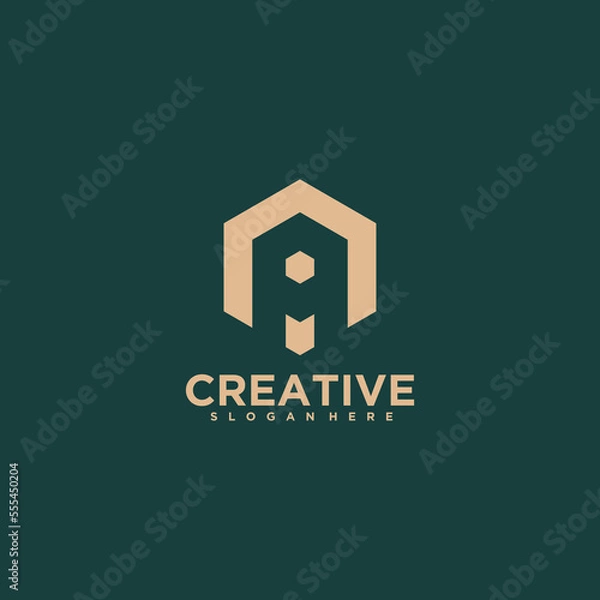 Obraz latter AI logo design vector