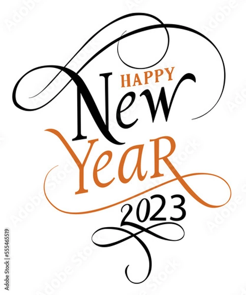 Fototapeta thank you card , Happy new year 2023