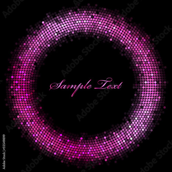 Obraz Vector frame with pink sparkles