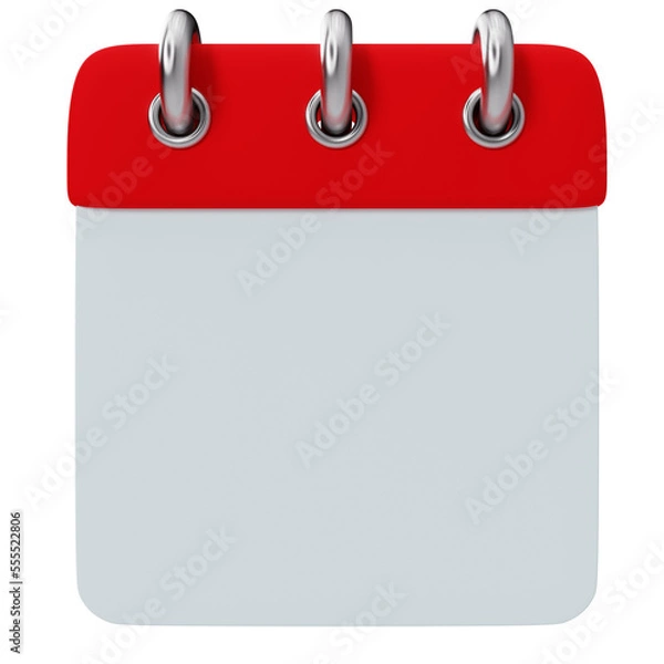 Fototapeta 3D Rendering Of Blank Calendar
