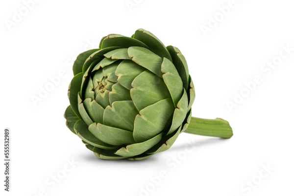 Obraz Greeen artichoke isolated on white background.