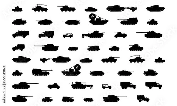 Fototapeta symbol icon tanks and combat vehicles modern logo design