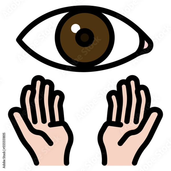 Fototapeta eye line icon