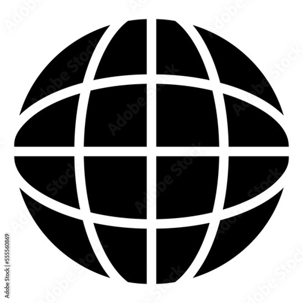 Fototapeta globe glyph icon