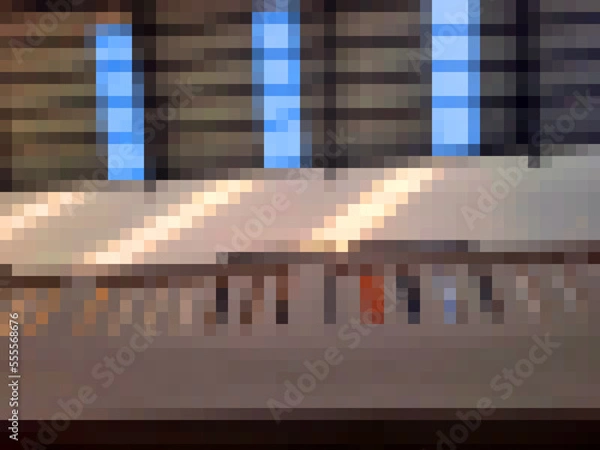 Obraz Abstract pixel background with blue and black at the top, while at the bottom is dominated by white.