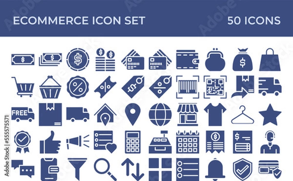 Obraz Ecommerce Glyph Icon Set