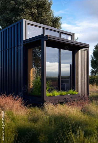 Obraz Shipping Container Tiny Home - Generative AI