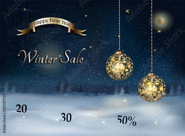 Fototapeta new background with christmas balls