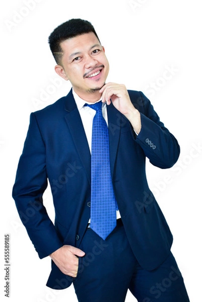 Obraz young businessman isolated on white