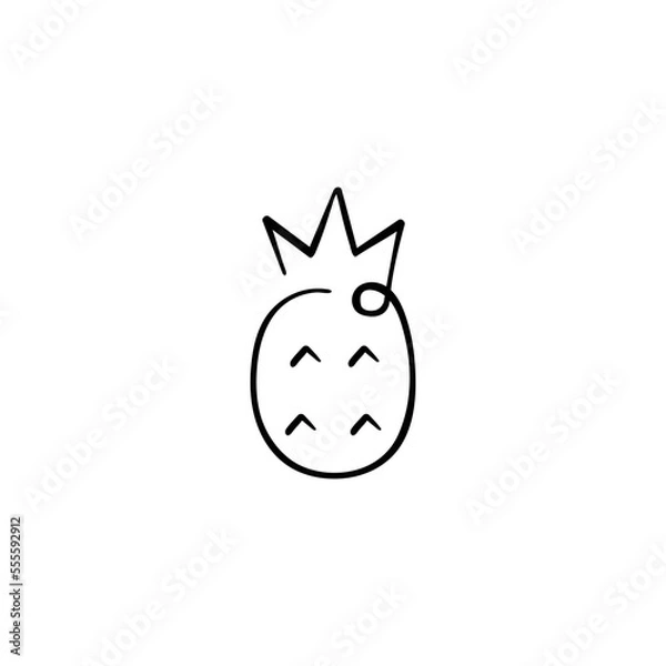 Obraz Pineapple Line Style Icon Design