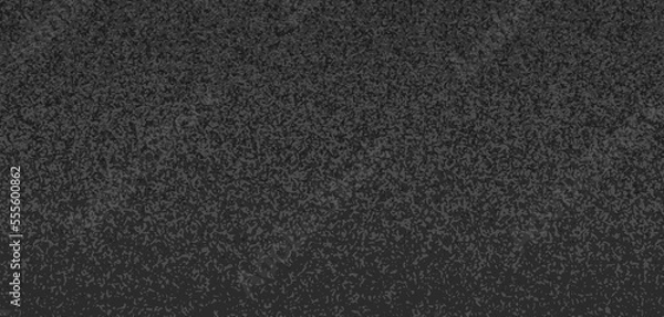 Fototapeta Black grain noise asphalt road texture background vector or grey metal pavement dust rough material pattern graphic illustration, stone grainy floor gray surface banner canvas old effect image clipart