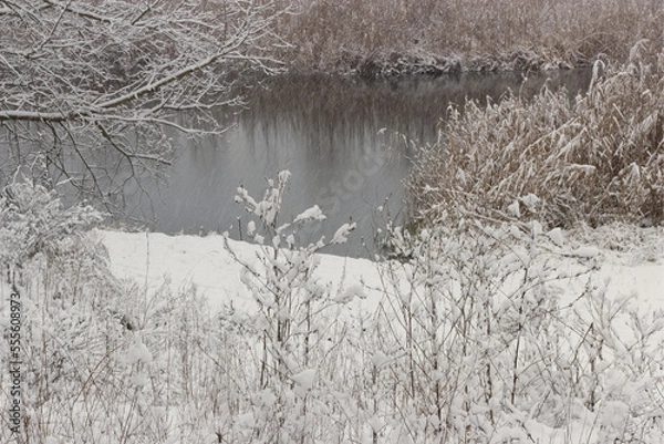 Obraz river in winter