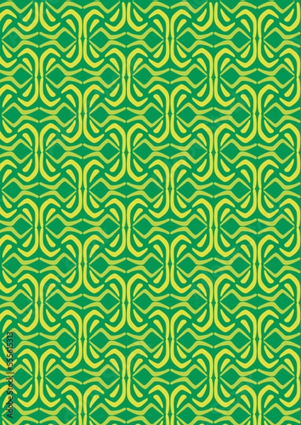 Fototapeta pattern with curved green lines