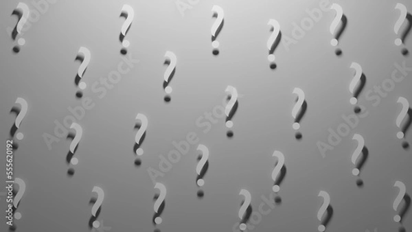 Fototapeta question mark background image 3d illustration design.