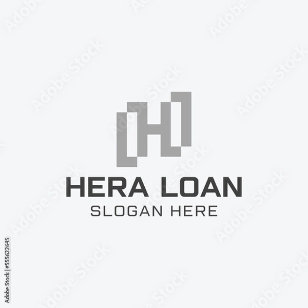 Obraz Letter HL LH Simple monogram logo