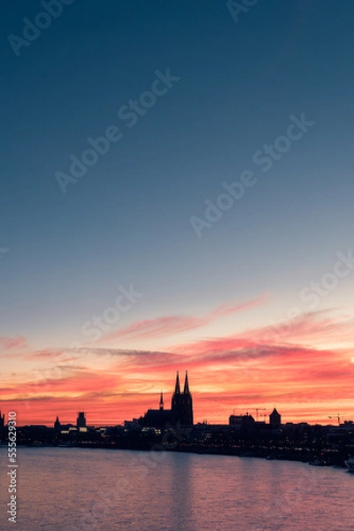 Obraz Beautiful cologne cathedral at sunset