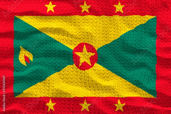Fototapeta National flag of Grenada. Background  with flag of Grenada.
