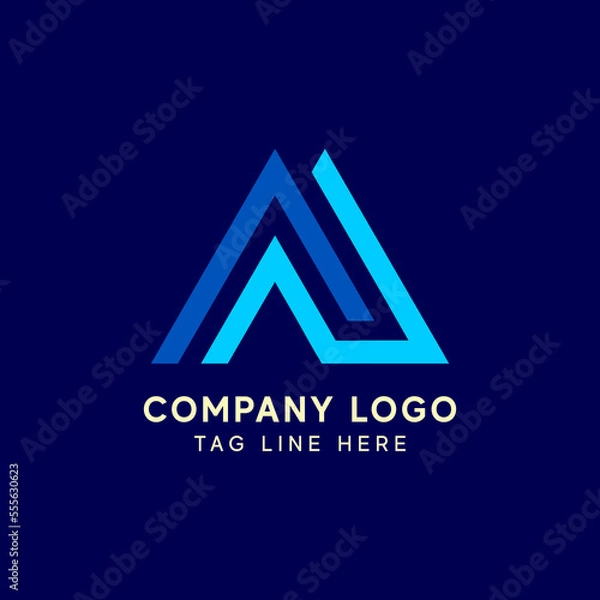 Obraz initial letter logo AN, NA, logo template