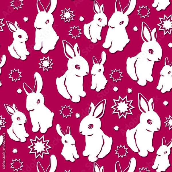 Fototapeta  pattern with rabbit