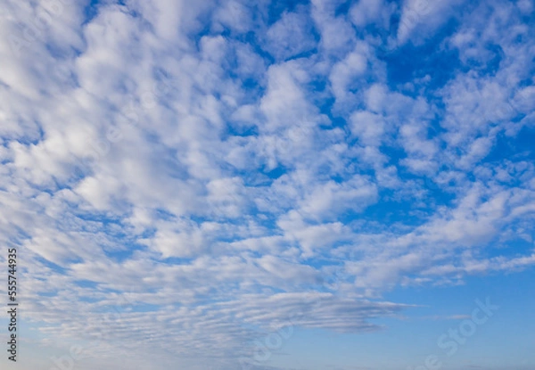 Fototapeta Blue sky with clouds background overlay. Ideal for sky replacement.
