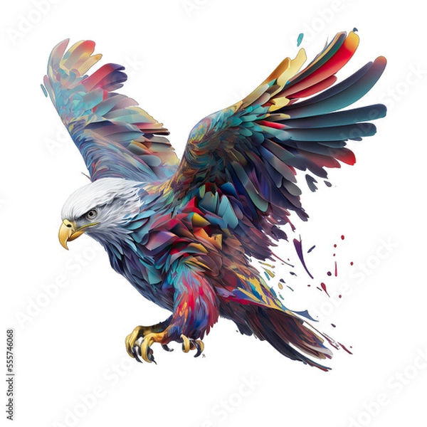 Obraz Multicolored animal 3d for t-shirt printing design and various uses