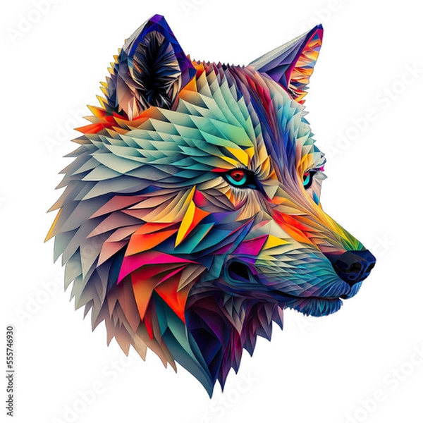 Fototapeta Multicolored animal 3d for t-shirt printing design and various uses