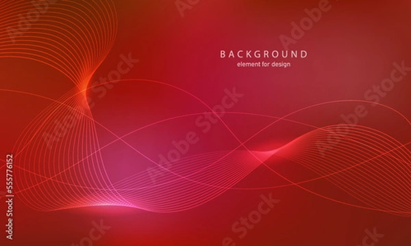 Fototapeta Abstract background. Wave element for design. Digital frequency track equalizer. Stylized line art. Colorful shiny wave with lines created using blend tool. Curved wavy line smooth stripe. Vector.