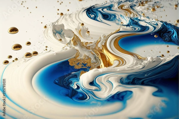 Obraz 高級な金と大理石またはマーブルのテクスチャ　Generative AI