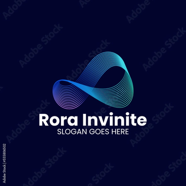 Obraz Vector Logo Illustration Infinite Gradient Colorful Style.