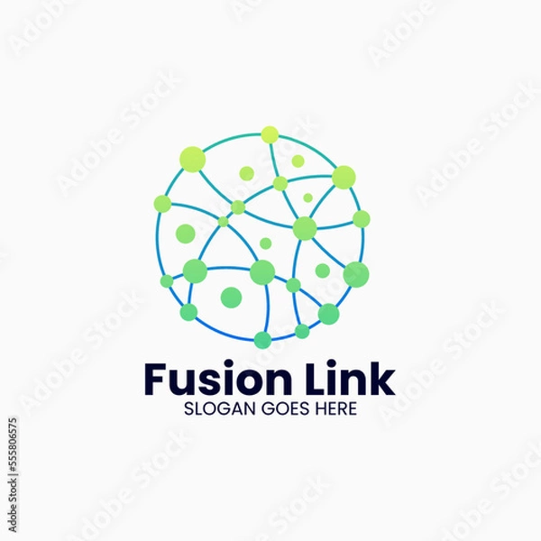 Fototapeta Vector Logo Illustration Abstract Gradient Colorful Style.