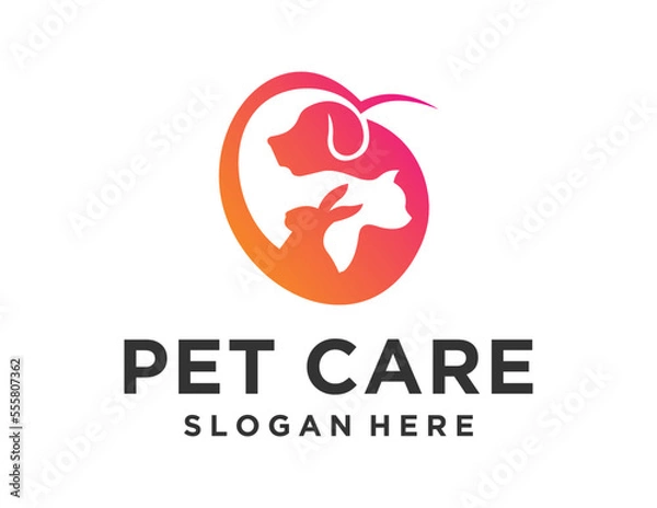 Obraz Logo about Pet on white background. created using the CorelDraw application.