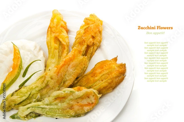 Obraz Fried zucchini flowers
