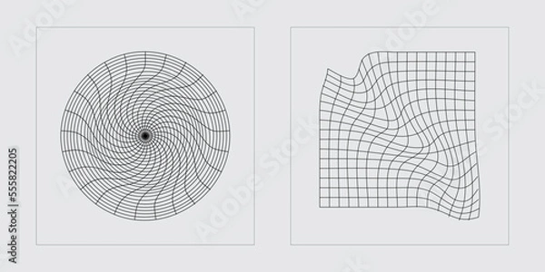 Obraz Set of Y2K style vectors of objects. Large set of retro objects for design. Cyberpunk elements. Retro Futurist. Vector illustration