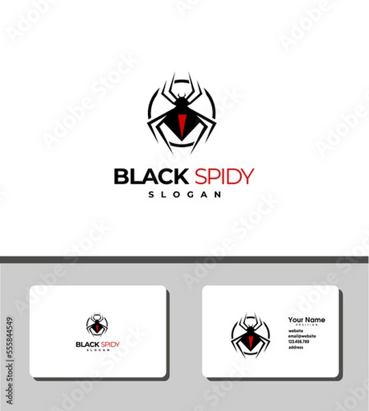 Obraz Black spider logo