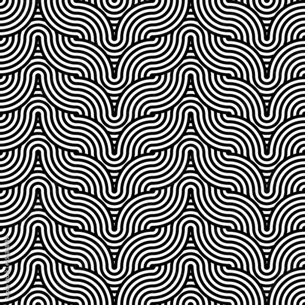 Obraz abstract pattern with lines illustration seamless background