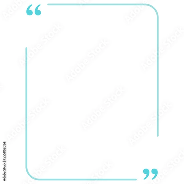 Fototapeta Quote box frame green rounded vertical rectangle