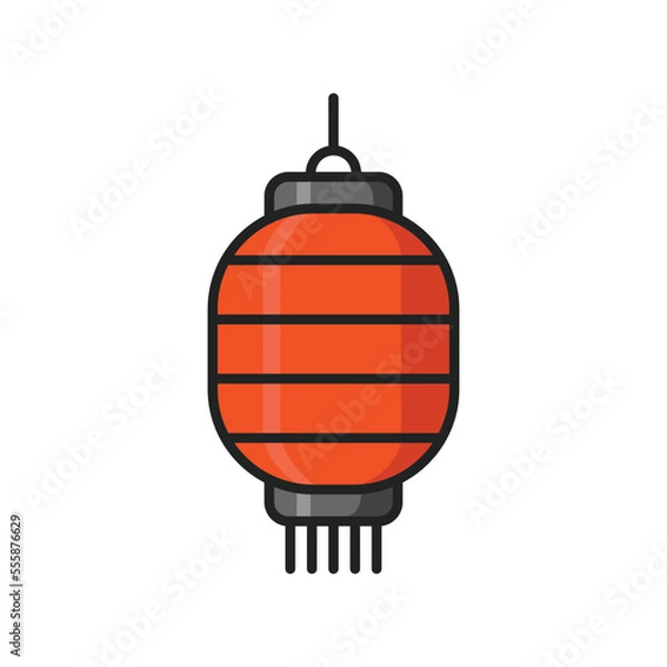 Fototapeta chinese lantern icon vector design template in white background