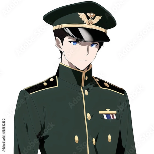 Fototapeta 職業別キャラクター立ち絵高解像度画像イラスト(AI generated image)