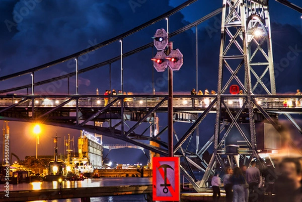 Obraz Kaiser-Wilhelm-Brücke Wochenende an der Jade