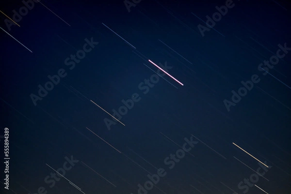 Obraz Lichtspuren Sterne Erdrotation