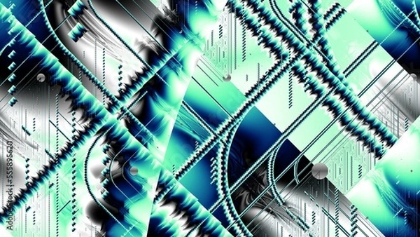 Obraz Abstract digital fractal pattern. Horizontal background with aspect ratio 16 : 9