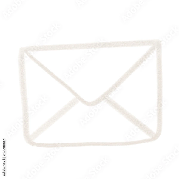 Fototapeta Cute envelope doodle