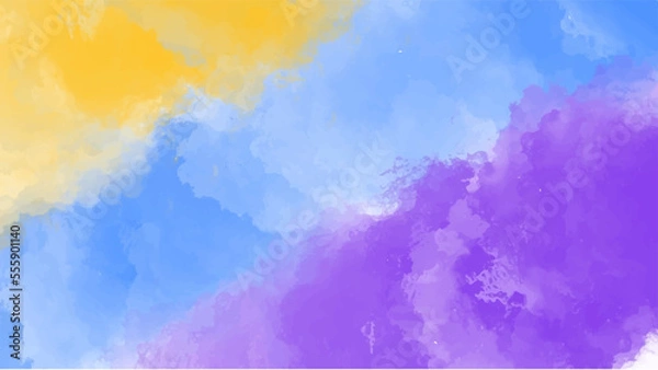 Fototapeta Abstract blue watercolor background for your design, watercolor background concept, vector.