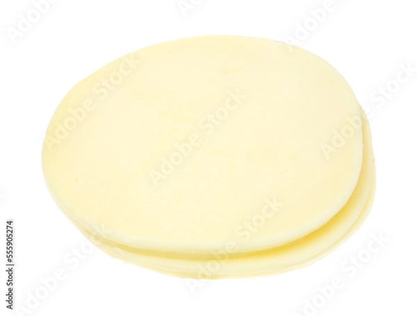 Obraz Provolone Slices On White Background