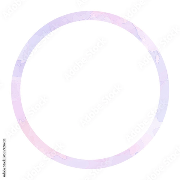 Fototapeta 水彩のシンプルな丸いフレーム　枠