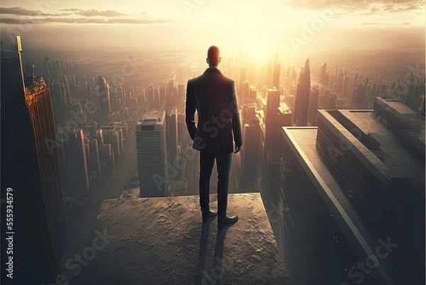 Obraz Digital illustration about businessman.