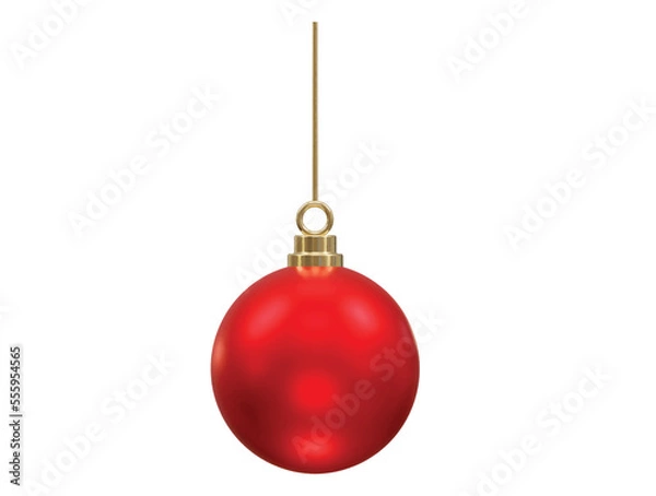 Obraz Christmas ball transparent 3d rendering illustration