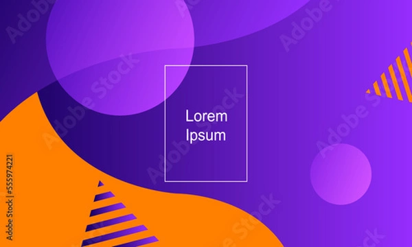 Fototapeta Abstract geometric background. Fluid gradient shapes composition. Modern template design for banners, covers, posters. Eps10 vector Illustration